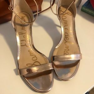 SAM EDELMAN PATTI ROSE GOLD HEELS